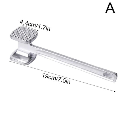 Meat Tenderizer Hammer 19cm Household Aluminum Alloy Steak Metal Mallet Kitchen Tool Heavy Duty Durable Double-Sided Tenderizer