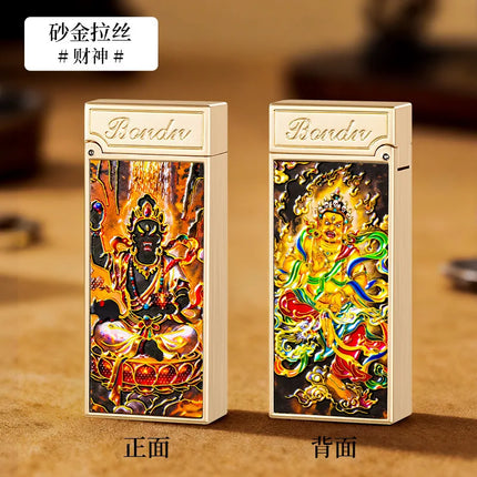 New Voice-controlled Embossed Alloy Kerosine Lighter,Intelligent Voice-controlled Ignition Open Flame Men's Personalized Lighter
