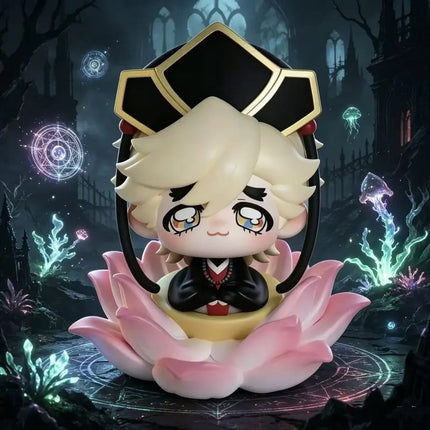 Demon Slayer Douma Chibi Figure Sitting Pose Lotus Cute Statue Desktop Decoration Car Ornament Anime Collectible Model
