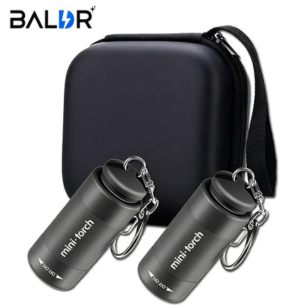 Mini Keychain Lamp Pocket USB Rechargeable LED Strong light Multifunctional Light Flashlight Waterproof Outdoor Hiking Camping