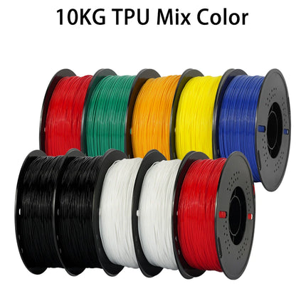 10KG PLA PETG TPU Filament 1.75mm Dimensional Accuracy+/-0.03mm No Bubble High Quality Multicolor 3D Printer Filament