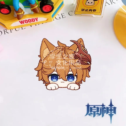 Game Impact Fontaine Neuvillette Wriothesley Rabbit Ears Small Hands Acrylic Badge Backpack Button Brooch Accessories Gifts