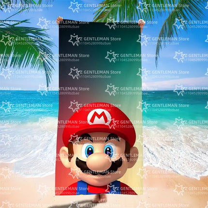 Cool Towel Soft Pool Classic Gift For Travel Gym Shower Camping Quick Dry Sports Large S-Super Game Beach M-Marios Towel
