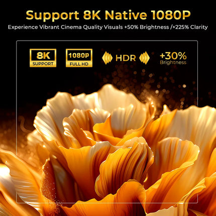 X7 Native 1080P Smart Projector 8K 4K Support/1000 ANSI/ with Android 14 OS, Compatible with Netflix YouTube, Auto Focus