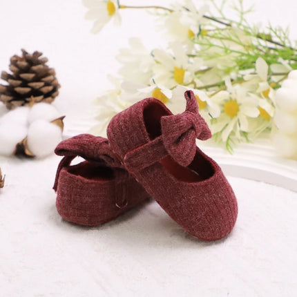 Adorable Bowknot Mary Jane Shoes For Baby Girls - Lightweight, Non-Slip & Soft Flat Sole For Indoor/Outdoor Walking All Year Rou