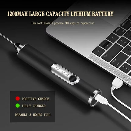 Wireless electric milk coffee mixer -3 speed egg beater suitable for latte cappuccino hot chocolate foam maker USB charging