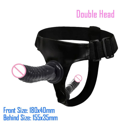 Double Strapon Anal Ultra Elastic Harness Strap On Dildo Lesbian Strap-on Penis Adult Sex Toys For Women