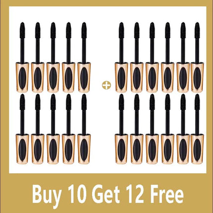 5D Black Waterproof Mascara Lengthens Eyelashes Extension Thick Silk Fiber Mascara Female Makeup Eye Cosmetics Tools for Gifts