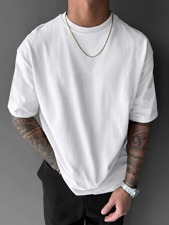 Men's summer pure cotton fashionable casual loose Japanese samurai sword pattern printed round neck short-sleeved T-shirt