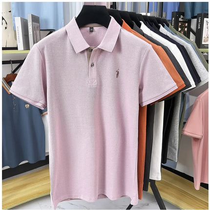 Luxury brand, 100% cotton, short sleeve polo shirt, new summer trend, Paul pony embroidery, T-shirt, business, golf, casual men's wear