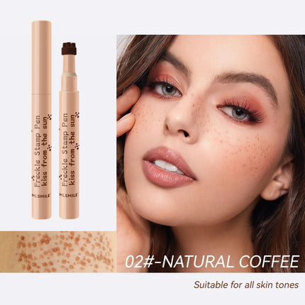 Freckle Pen Natural Lifelike Fake Freckles Pen Lasting Look Dot Spot Pen Makeup Waterproof Light/Dark Brown Freckles Stamp Pen