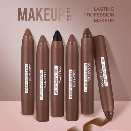 6 colors of matte crayon lipstick, long-lasting and waterproof, full effect, create perfect lip makeup