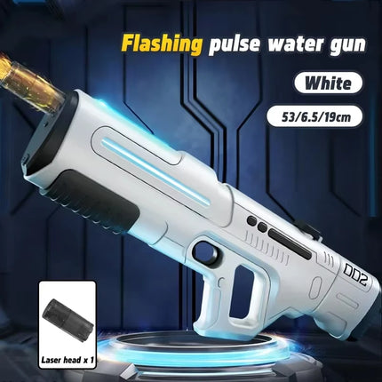 New Pulse Electric Water Gun Continuous Shooting Laser Children's Toy Gun Large Capacity Automatic Water Absorption Summer Toy