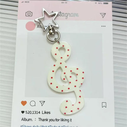 INS Acrylic Keychain Cartoon Shaped Illustration Pendant Kawaii Backpack Carabiner Clip Student DIY Handbook Decoration