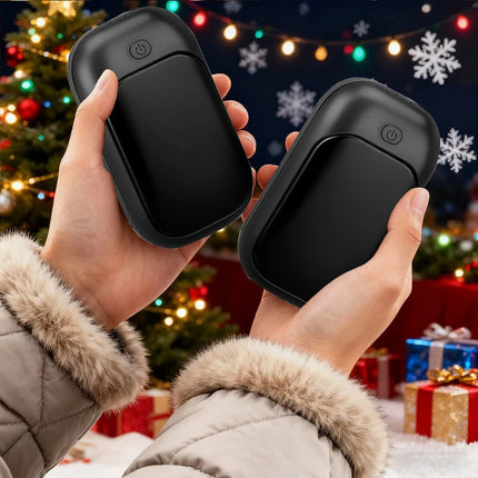 Magnetic rechargeable hand warmer 2-piece set, portable handheld heater, men's technology gift, essential for winter