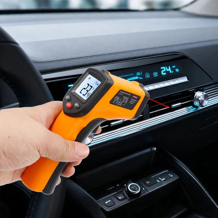 New Infrared Thermometer Handheld Temperature Gun Non-Contact Laser Heat Tester -50-600°C for Industrial Home Automobile Use