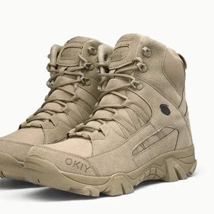 2024 Fashion Men's Desert Combat Boots Outdoor Leather Hiking Shoes Men Hunting Work Safty Boots Men's Short Boots ankle boots