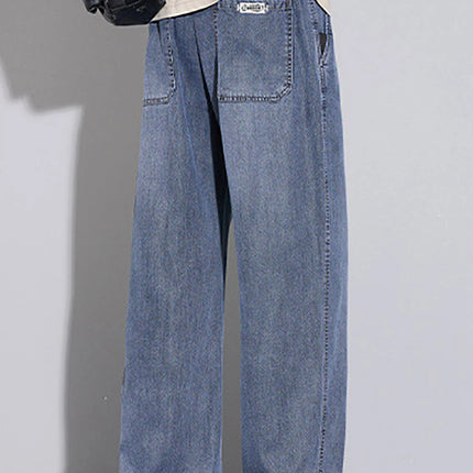 67% Lyocell Jeans Men's Spring/Summer Thin Straight Loose High Quality