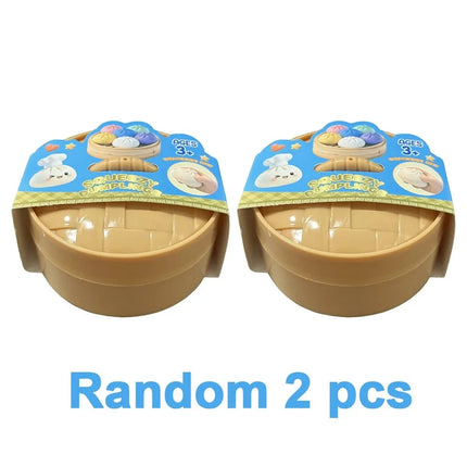 2026Realistic Giant Dumpling Squeeze Toy with Bamboo Steamer Soft TPR Dough Ball Decompression Fidget Toy Creative Funny Gift