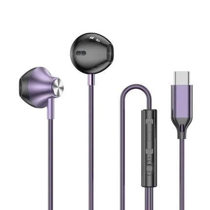 For Samsung Headphones HiFi Surround Sound In-ear USB Type C/3.5mm With wire control Wired Earplugs For Galaxy S24 S23 S22 Ultra