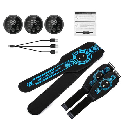 Smart EMS Ab Stimulation Belt - Rechargeable Muscle Toner for Home Gym Fitness & Body Contouring
