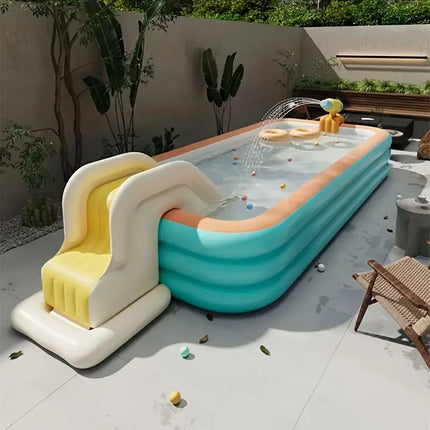 Durable PVC Material, Perfect for Family Swimming, Large Inflatable Swimming Pool, Yard Parties (Various Sizes Available)