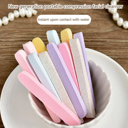 50pcs Compressed Face Wash Wash Face Sponge Clean Face Disposable Powder Puff Face Cleansing Cotton Pad Cleansing Beauty Strip