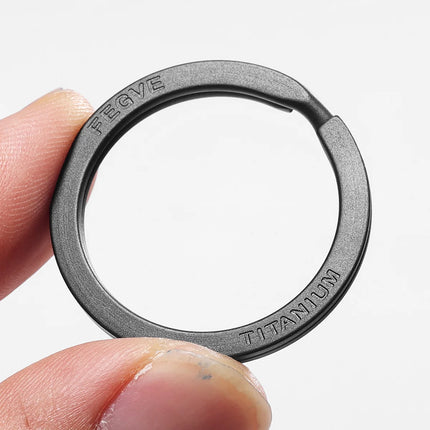 Black Titanium Keyring Car Men Flat Key Chain Rings Holder Lightweight EDC ARC Keychain Buckle for Accessories Gadgets Wholesale