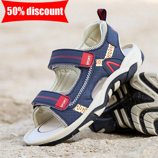 Children Sandals Summer Breathable Non Slip Soft Sole Casual Beach Shoes Boys Daily Fast Drying Comfort Walking Sports Sandals
