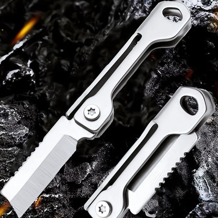 1PC Stainless Steel Mini Folding Pocket Tool Keychain Multi-Function for Outdoor Camping EDC