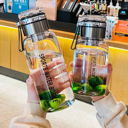 Large Capacity Glass Water Bottle Transparent Milk Juice Cup  for Tour Outdoor Sports and Travel Leak Glass Bottle