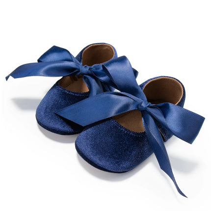 Infant Girl Princess Cute Bow Fringe Shoes Toddler Soft Rubber Sole Anti-Slip Footwear Crib First Walk Shoes 0-18 Months