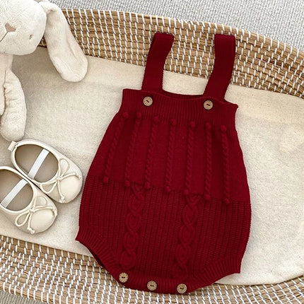 Autumn Spring Korean Style Children Knitted Clothing Suit Long Sleeved Solid Color Cardigan+Jumpsuit Infant Baby Clothes Set