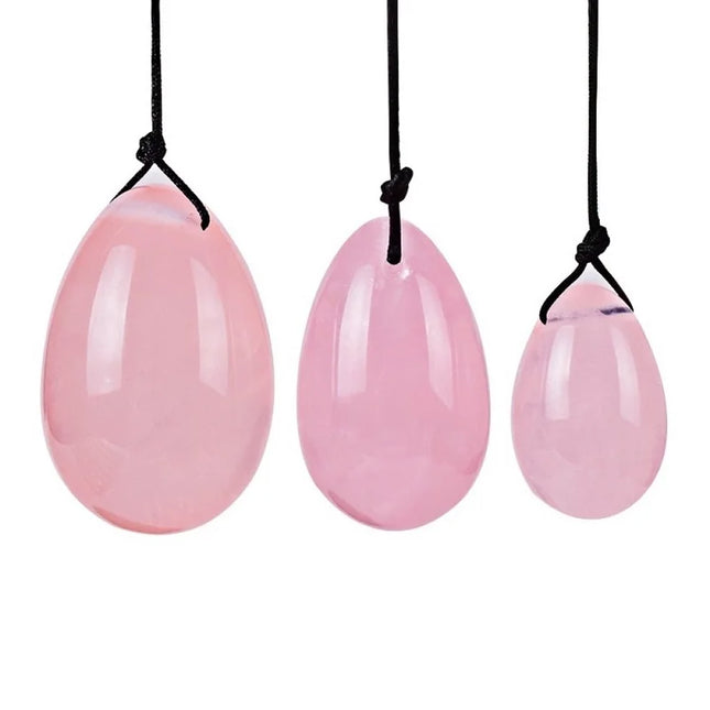 Wholesale Multiple Materials Jade Yoni Egg Women Kegel Exerciser Vaginal Muscles Tightening Ball Crystal Rose Quartz Eggs