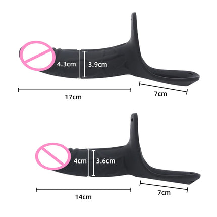 Sex Toys for Men Couples Silicone Penis Sleeve Wearable Lengthening and Delay Ring Fake Penis Sleeve Adult Supplies