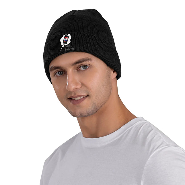 Thinking Bout You Pepsi Max Warm Knitted Cap Winter Knit Bonnet Hat Skullies Beanies Hip Hop Caps for Unisex