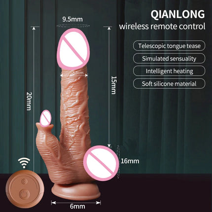 Realistic Dildo Telescopic Swing Heating Vibrator for Women Clitoris Vaginal G Spot Stimulation Massager Adult Pleasure Sex Toy