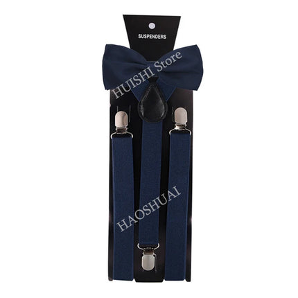 Hot Sale Suspenders Bowtie Sets Mens Women Boys Party Wedding Y-Back Shirt Braces Butterfly Belt Bow Tie Suit Accessories Gift