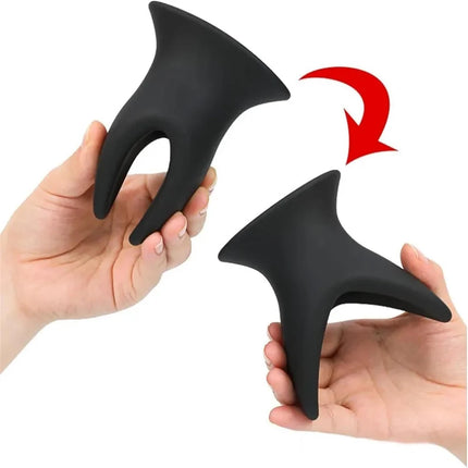 Silicone Anal Butt Plug Trainer Hollow Tunnel Anal Dilator Men Gay Vaginal Speculum Adult Sex Toys for Beginner Woman Female