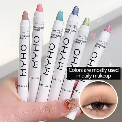 Matte Pearl White Eyeliner Pencil Lying Silkworm Eye Head Brightening Highlight Eyeshadow Stick Glitter Dazzling Effect Makeup