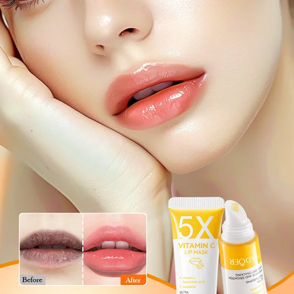 SADOER 5x Niacinamide Lip Care Tint Moisturizing Lip Balm & Anti-Chap Lip Mask Ceramide Lip Balm Vitamin C Lipstick Cute Makeup