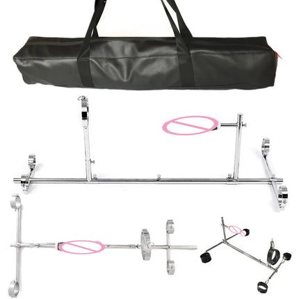Sex Furniture Restraint Frame Female Masturbation Dildo Holder Adjustable Bondage Handcuffs Ankle Cuffs Adult Toys for Couples