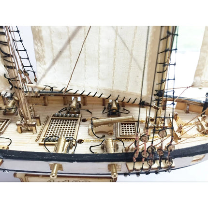 New Version Ancient Ship Model Building Kits Halcon 1840 CNC Brass Cannons Luxurious Sailboat English Instruction