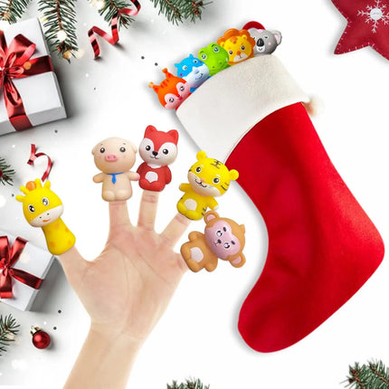 10pcs Small Animal Finger Doll Baby Toys Soft Rubber Hand Puppet Finger Dolls Toy Newborn Interactive Educational Toys Children