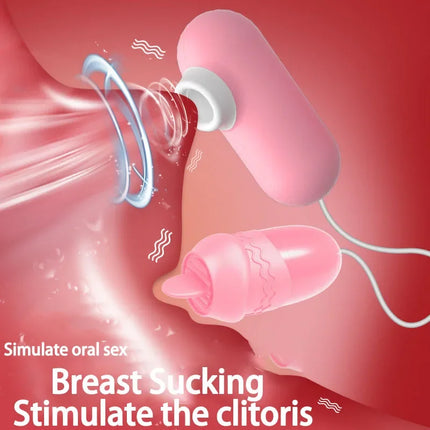 Body Safe Silicone Clitoral Sucker – 2 in 1 Air Pulse G Spot Vibrator for Women, Rechargeable Adult Sex Toy with 10 Speeds