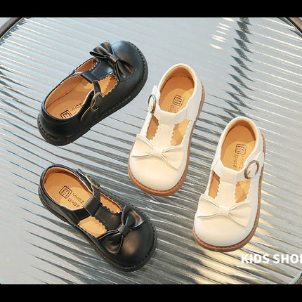 Girls Oxfords 2024 Spring Autumn Children Leather Shoes Girls Cute Sweet T-strap Shoes Toddler Girl Shoes School Performance