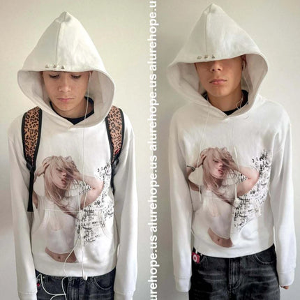 2025 new printed long sleeved unisex high street fashion brand casual long sleeved sweatshirt Y2K