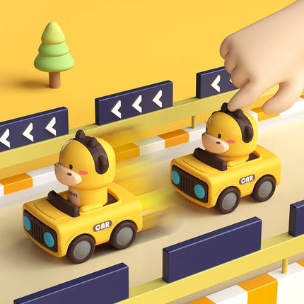 Cartoon Animal  Car Toy - Press to Move Fun Vehicle Play for Kids