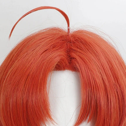 Cosplay Wig Gintama Anime Wig Kamui Long Braided Ponytail Wig Daules Ginger Game Role-Playing Synthetic Wig Middle Part