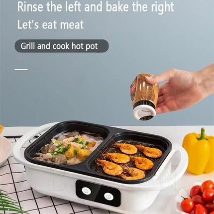 Household Grill Hot Pot Machine Electric Cooking Pot Barbecue Machine Electrique Pour